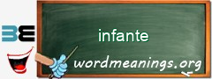 WordMeaning blackboard for infante